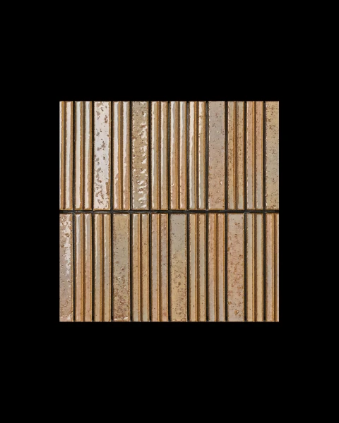 Henge iridescent glazed tiles by Yukari Ceramics