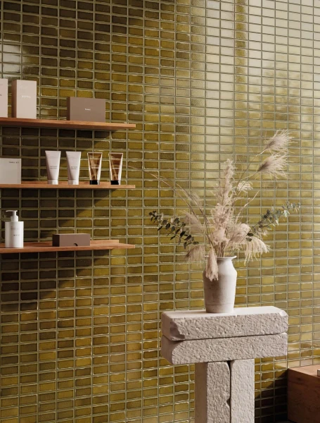 Ryu transparent glaze tiles by Yukari Ceramics