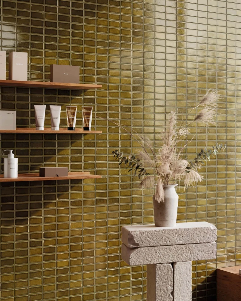 Ryu transparent glaze tiles by Yukari Ceramics