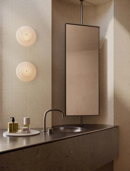 Sasai small unglazed mosaic by Yukari Ceramics