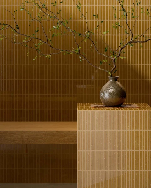 Sensai pastel glossy tiles by Yukari Ceramics