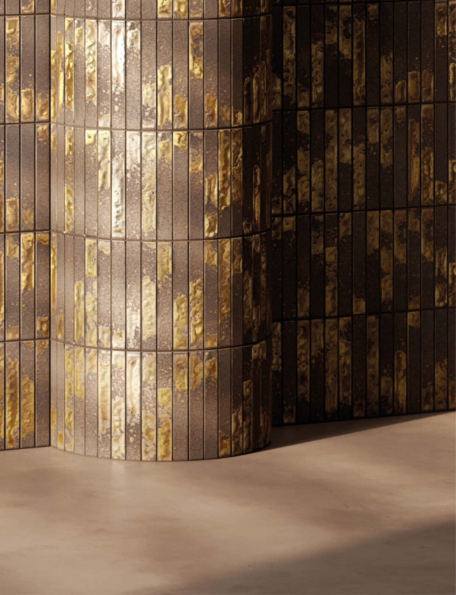 Yugure layered glaze tiles by Yukari Ceramics, view 2